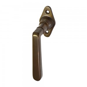 Klassischer Fenstergriff, Halbolive Messing antik patiniert- Modell 